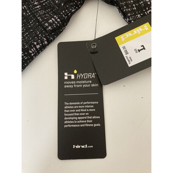 HIND Womens Running Jacket L  Hooded Black Purple Solace Reflective Active Wear - Picture 11 of 14